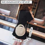 Model using Summer Rattan Handmade Bag