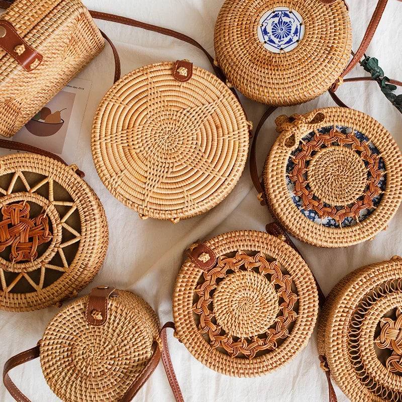 Collection of Summer Rattan Handmade Bag