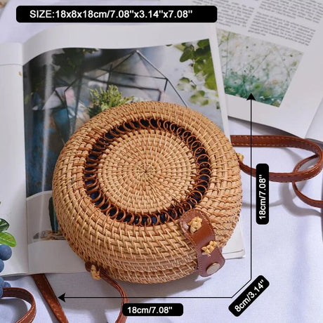 Summer Rattan Handmade Bag
