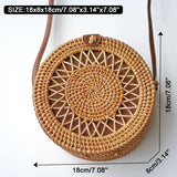 Star design Summer Rattan Handmade Bag
