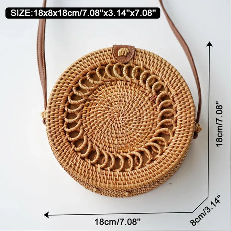 Summer Rattan Handmade Bag