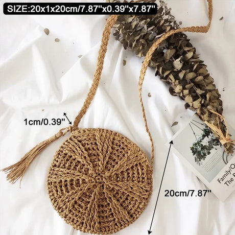 Summer Rattan Handmade Bag