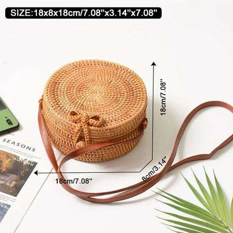 Summer Rattan Handmade Bag