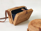 Compartment of Summer Rattan Handmade Bag