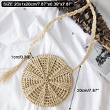 Grey Summer Rattan Handmade Bag