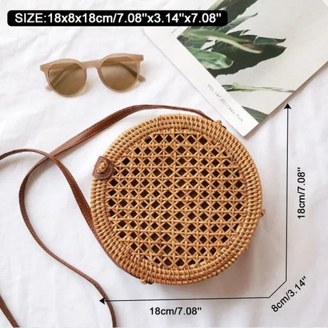 Summer Rattan Handmade Bag