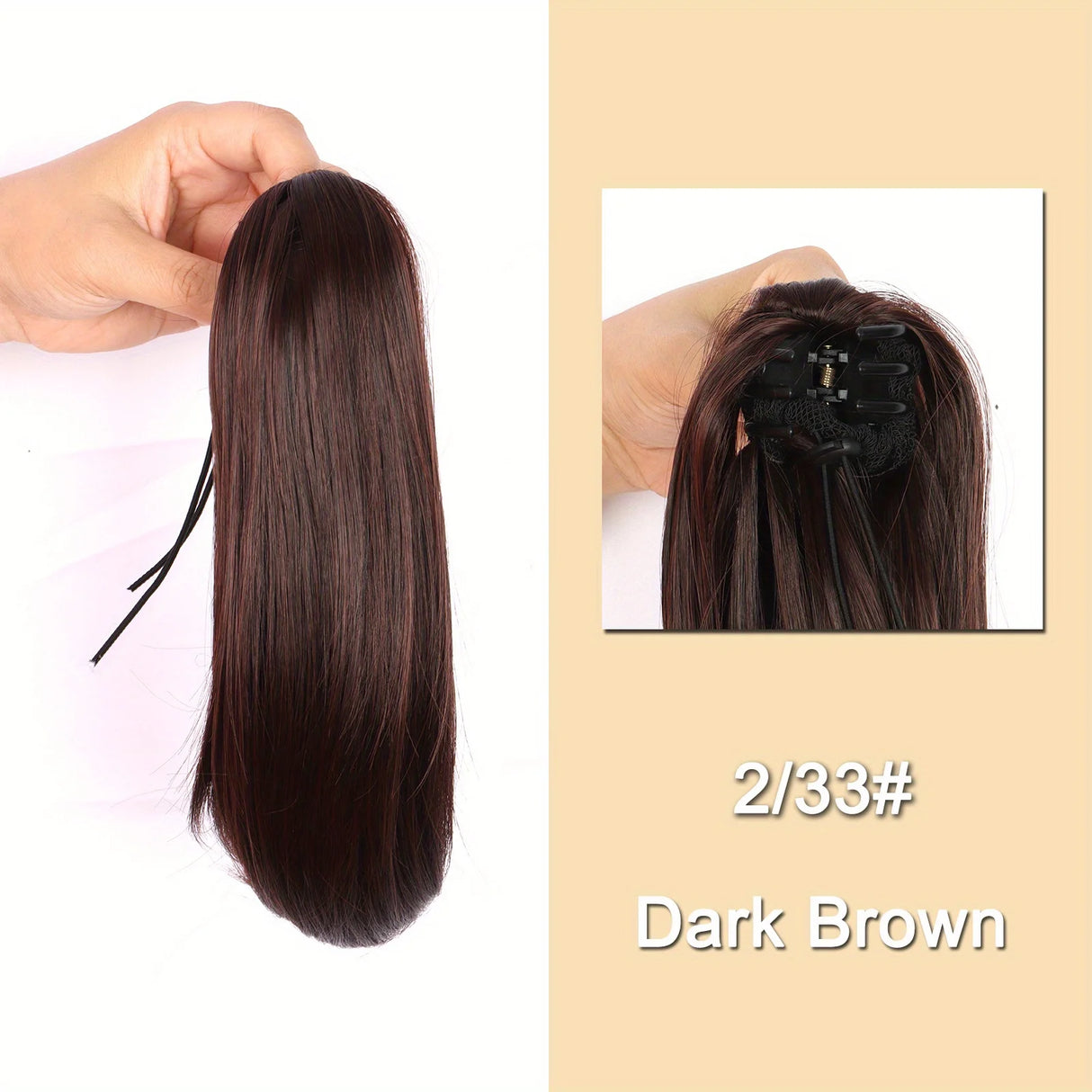 Synthetic 12Inch Ponytail Clip In Hair Extension