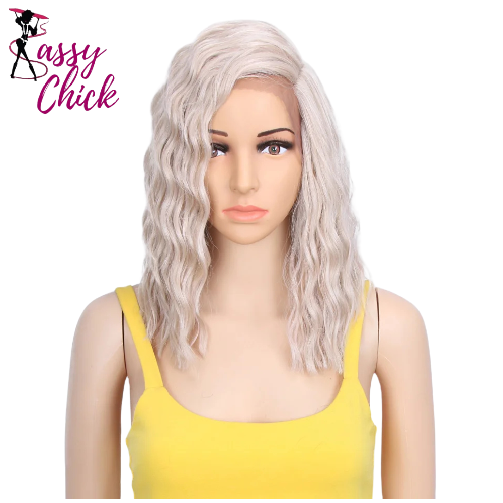 Synthetic 14 Inch Curly Lace Wig Sassy Chick Logo