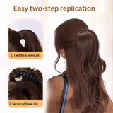 Synthetic 16 Inch Waterfall Half Up Layered Curly Ponytail Hair