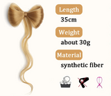 Details of Synthetic Bowknot Claw Long Curly Wavy Ponytail Extensions