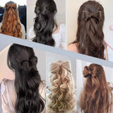 Collection of Synthetic Bowknot Claw Long Curly Wavy Ponytail Extensions