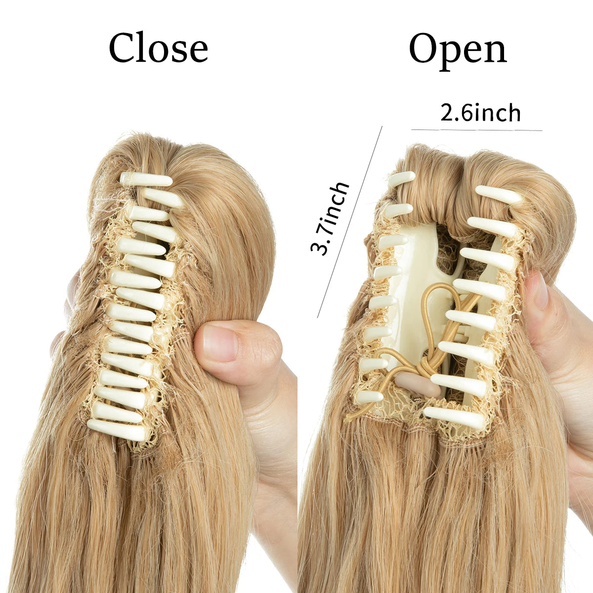 Synthetic Claw Clip In Ponytail Hair 14" grip