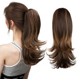 Synthetic Claw Clip In Ponytail Hair 14" brown