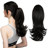 Synthetic Claw Clip In Ponytail Hair 14" black