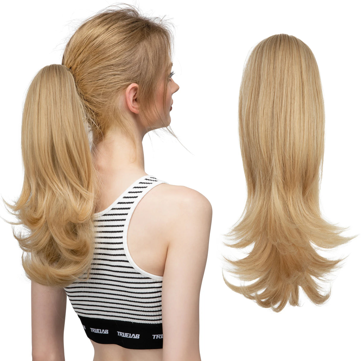 Synthetic Claw Clip In Ponytail Hair 14" golden blonde 