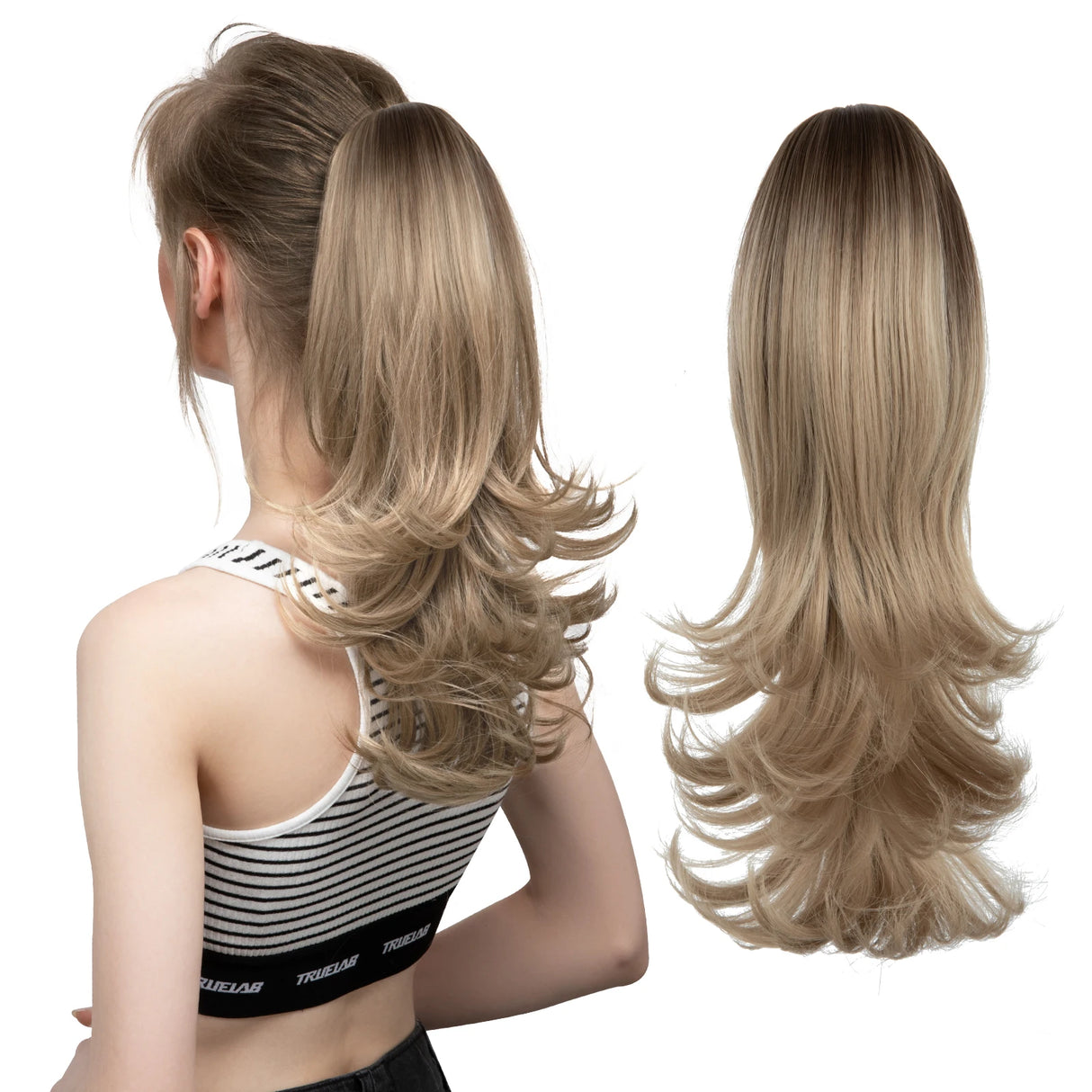 Synthetic Claw Clip In Ponytail Hair 14" beach blonde 