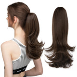 Synthetic Claw Clip In Ponytail Hair 14" brown 