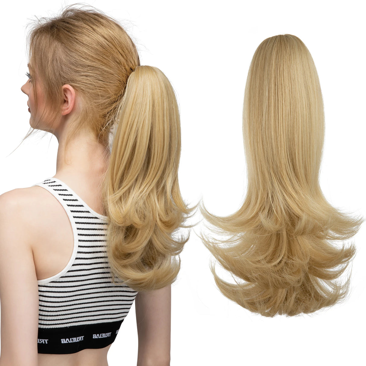 Synthetic Claw Clip In Ponytail Hair 14" beach blonde
