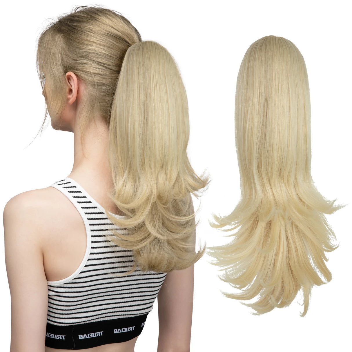 Synthetic Claw Clip In Ponytail Hair 14" beach blonde 