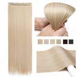 Synthetic Clip in Hair Extensions Natural Straight Long 