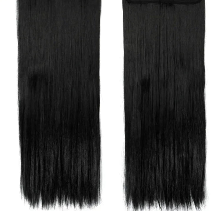 Synthetic Clip in Hair Extensions Natural Straight Long