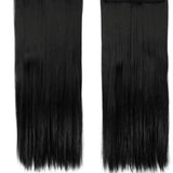 Synthetic Clip in Hair Extensions Natural Straight Long