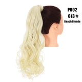 Synthetic Clip in Ponytail Wrap Around Pony Tail beach blonde curl