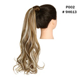 Synthetic Clip in Ponytail Wrap Around Pony Tail white highlight 