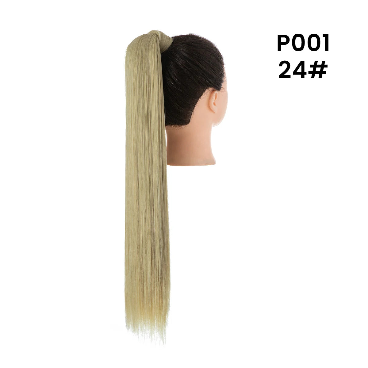 Synthetic Clip in Ponytail Wrap Around Pony Tail beach blonde straight 