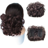 Synthetic Curly Messy Hair Bun Pad Hair Extension black