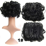 Synthetic Curly Messy Hair Bun Pad Hair Extension off black