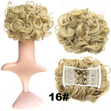 Synthetic Curly Messy Hair Bun Pad Hair Extension blonde