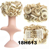 Synthetic Curly Messy Hair Bun Pad Hair Extension white blonde