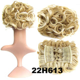 Synthetic Curly Messy Hair Bun Pad Hair Extension blonde