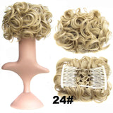 Synthetic Curly Messy Hair Bun Pad Hair Extension blonde