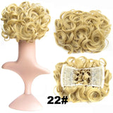 Synthetic Curly Messy Hair Bun Pad Hair Extension blonde