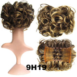 Synthetic Curly Messy Hair Bun Pad Hair Extension yellow