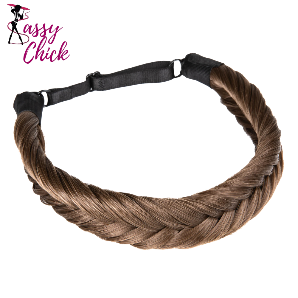Synthetic Fishtail Braid Hairband Bohemian Style Sassy Chick Logo