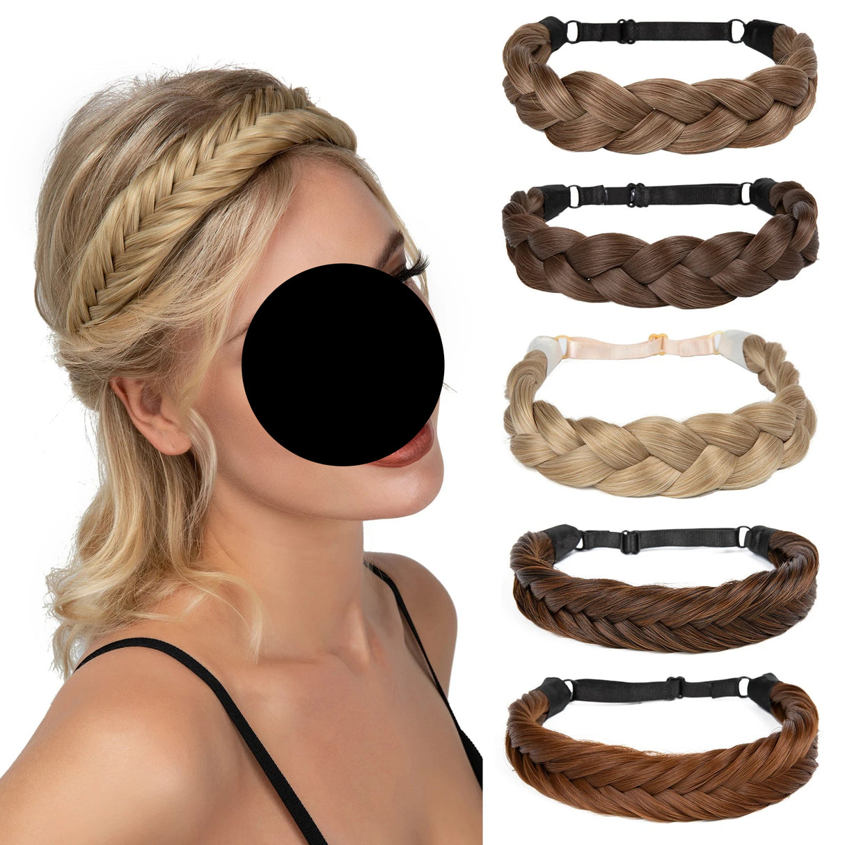 Synthetic Fishtail Braid Hairband Bohemian Style Collection