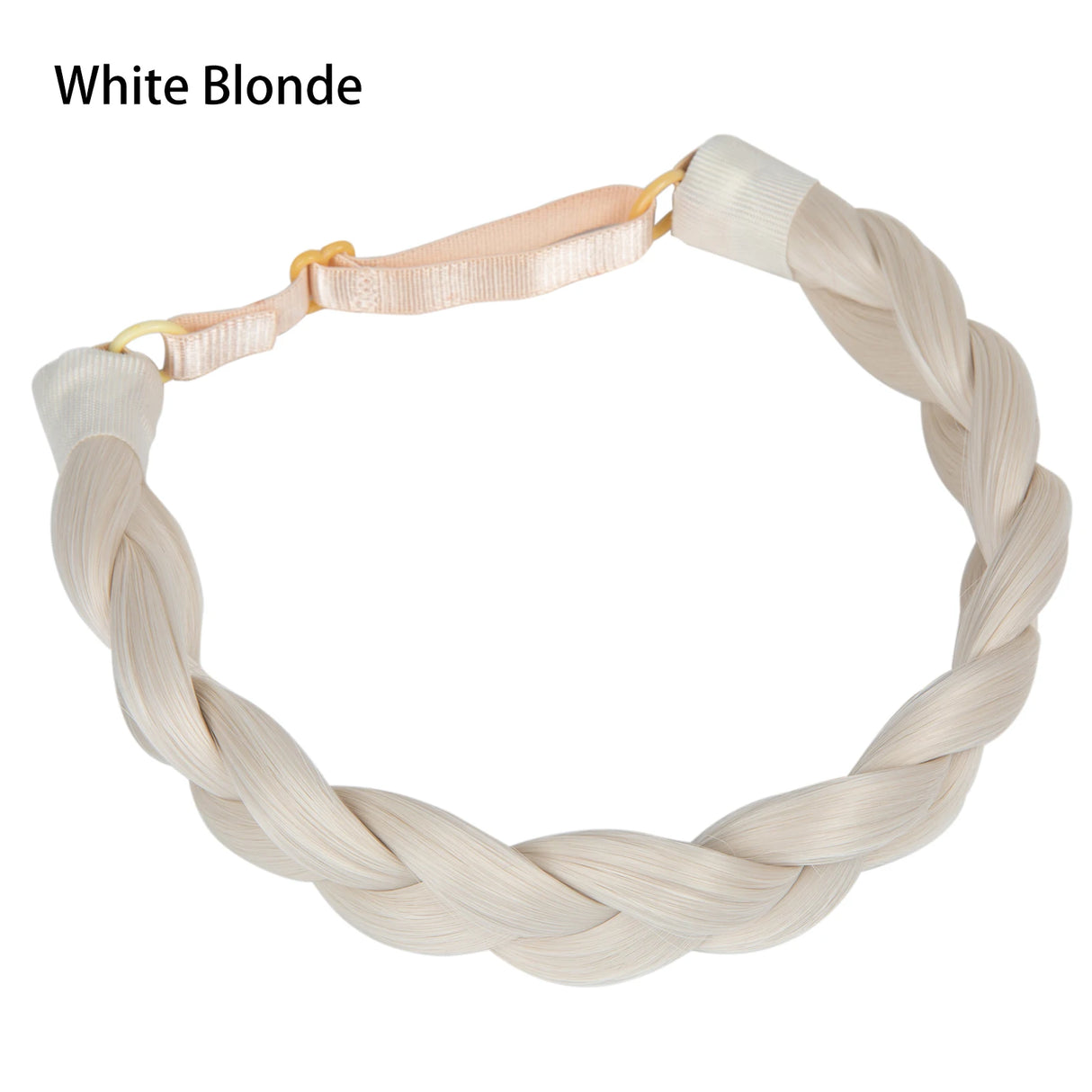 Synthetic Fishtail Braid Hairband Bohemian Style white blonde