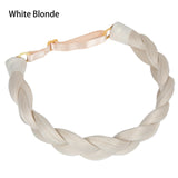 Synthetic Fishtail Braid Hairband Bohemian Style white blonde