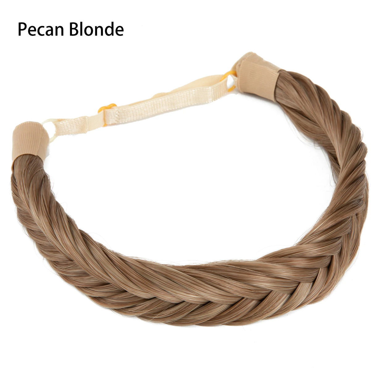 Synthetic Fishtail Braid Hairband Bohemian Style pecan blonde