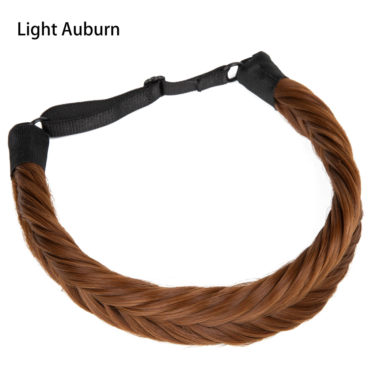 Synthetic Fishtail Braid Hairband Bohemian Style light auburn