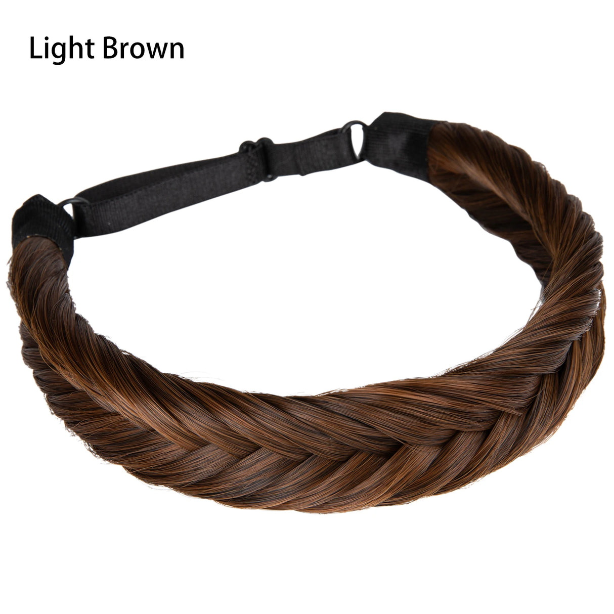 Synthetic Fishtail Braid Hairband Bohemian Style light brown