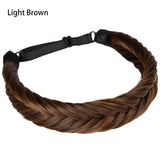 Synthetic Fishtail Braid Hairband Bohemian Style light brown