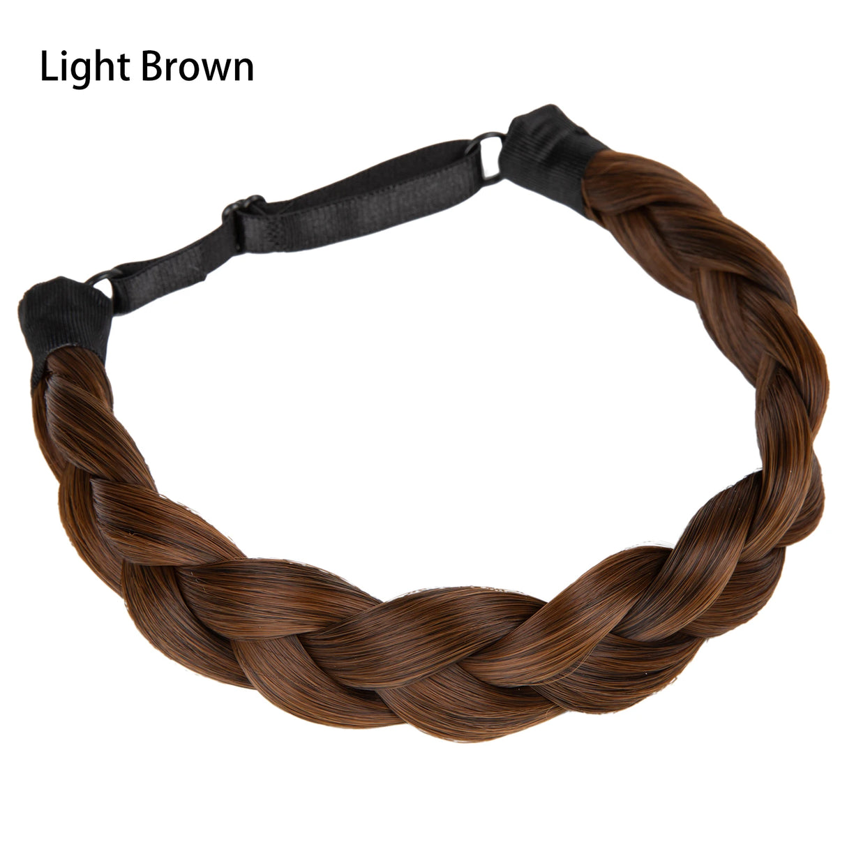Synthetic Fishtail Braid Hairband Bohemian Style light brown