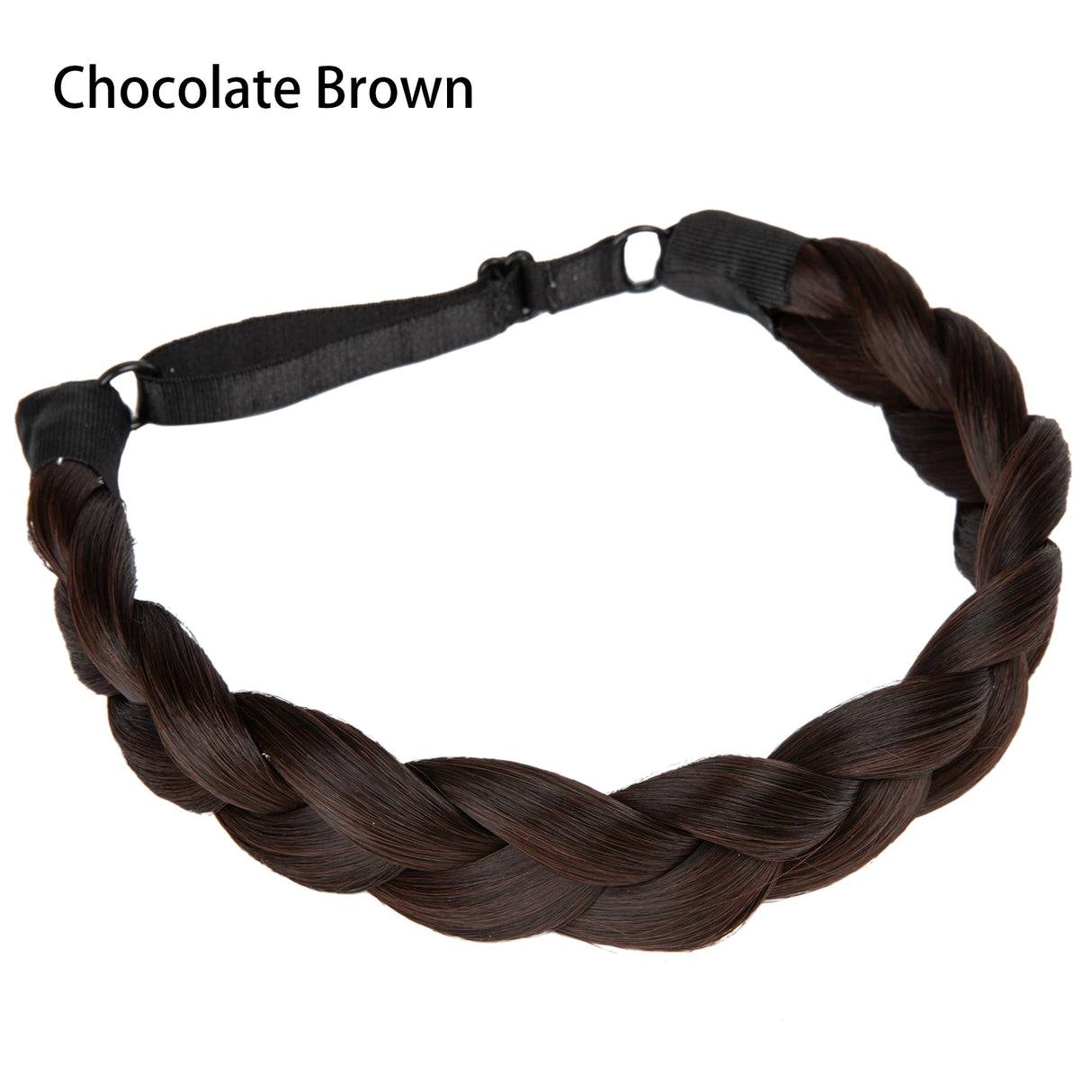 Synthetic Fishtail Braid Hairband Bohemian Style chocolate brown