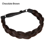 Synthetic Fishtail Braid Hairband Bohemian Style chocolate brown