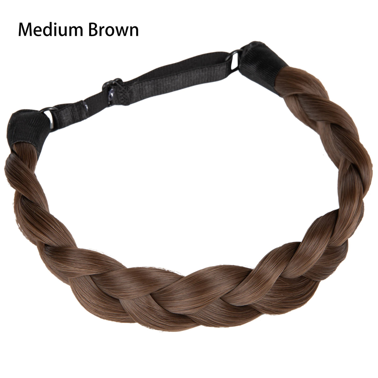 Synthetic Fishtail Braid Hairband Bohemian Style Medium Brown
