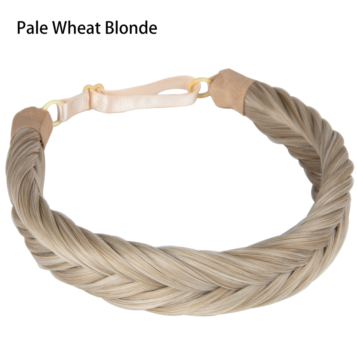 Synthetic Fishtail Braid Hairband Bohemian Style pale wheat blonde